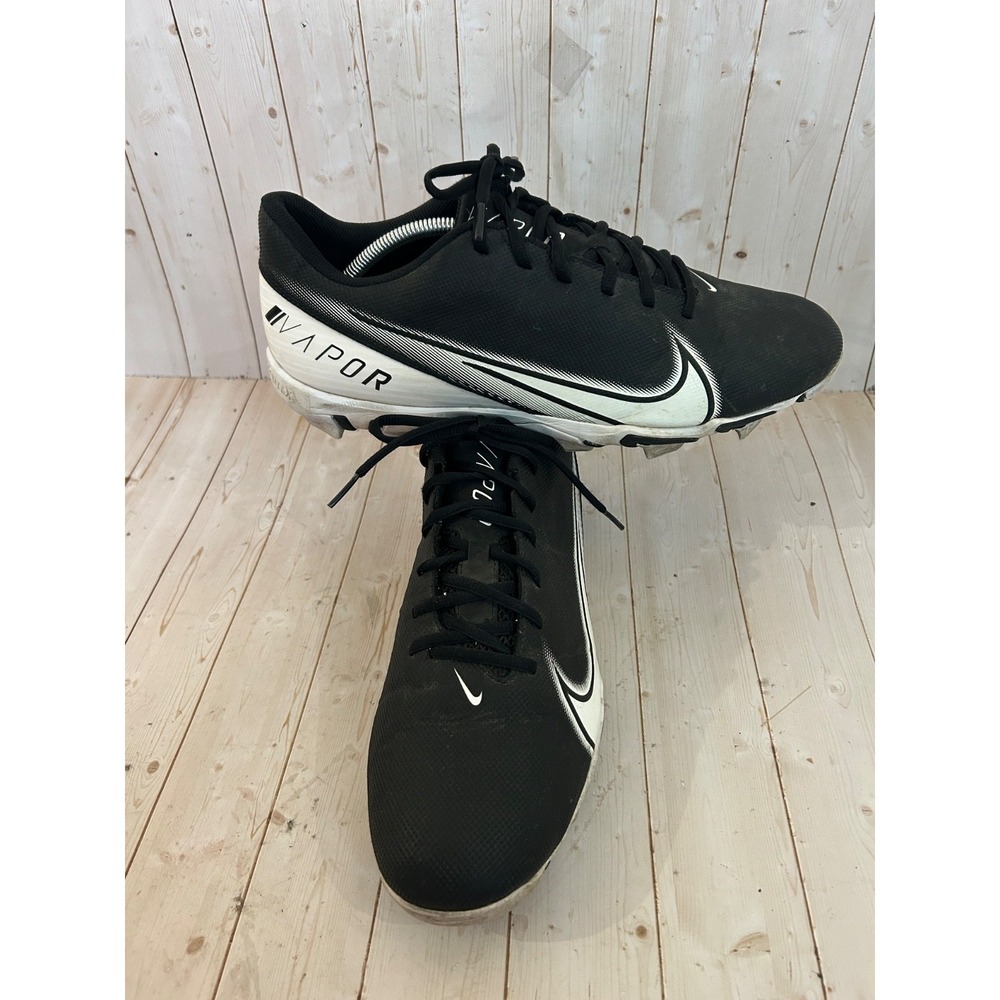 Nike Mens Size 13 Vapor Baseball Cleats Fastflex Black White Low CD0074-001